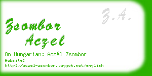 zsombor aczel business card